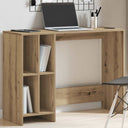 vidaXL Bureau 102,5x35x75 cm bewerkt hout wit