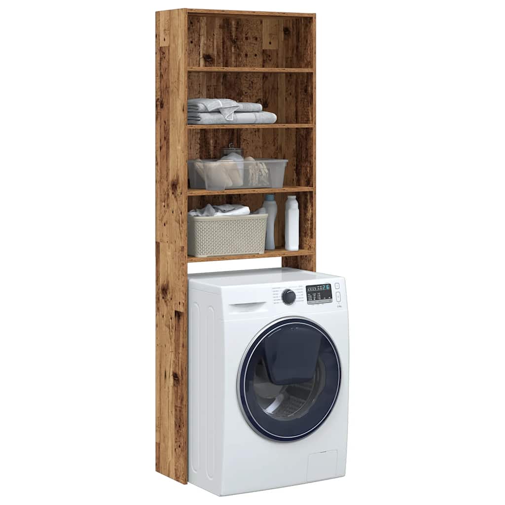 vidaXL Wasmachinekast 64x24x190 cm wit