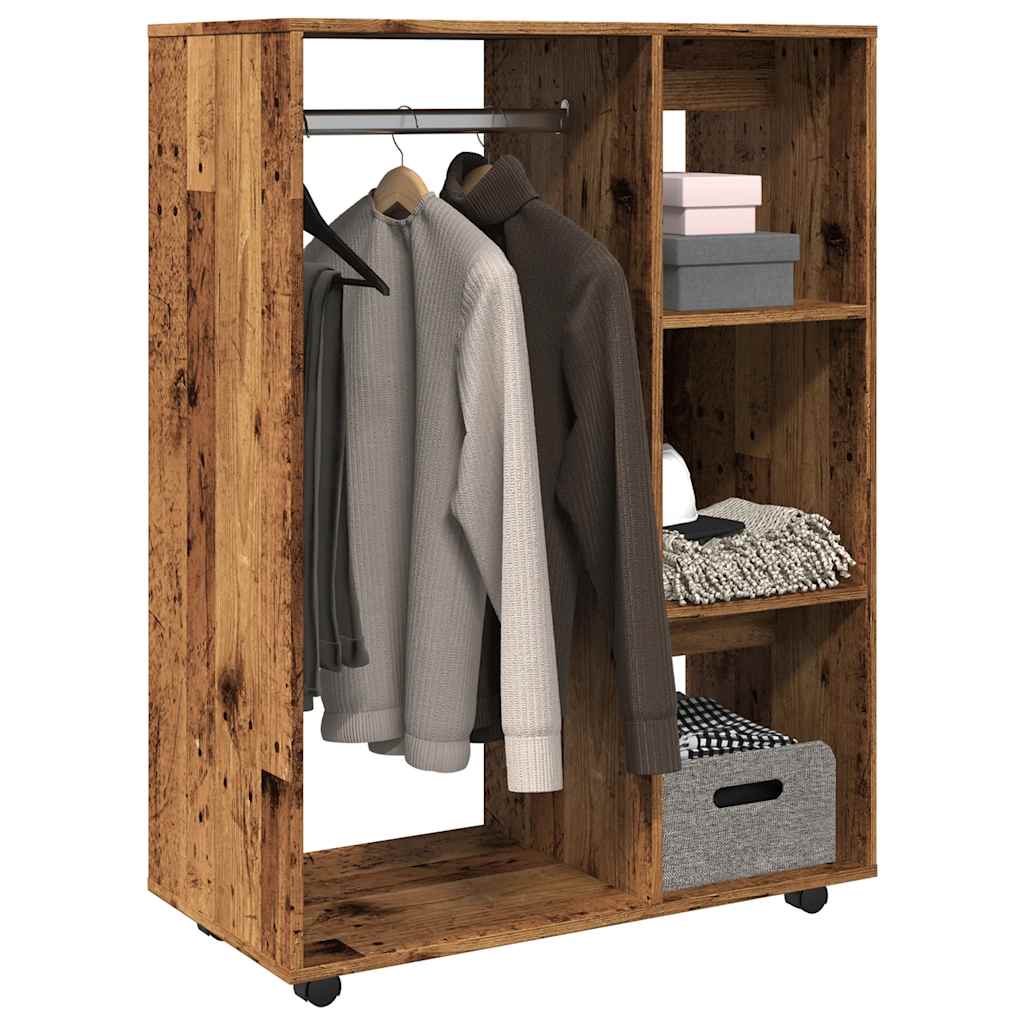 vidaXL Kledingkast 80x40x110 cm bewerkt hout wit