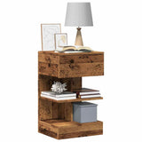 vidaXL Nachtkastje 40x35x65 cm bewerkt hout wit