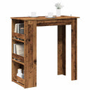 vidaXL Bartafel met opbergrek 102x50x103,5 cm bewerkt hout wit