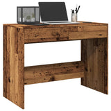 vidaXL Bureau 101x50x76,5 cm bewerkt hout wit