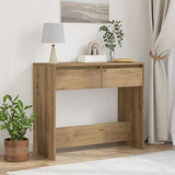 vidaXL Wandtafel 89x41x76,5 cm bewerkt hout wit
