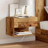 vidaXL Wall-Mounted Bedside Table White