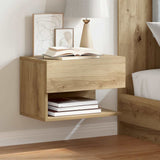 vidaXL Wall-Mounted Bedside Table White