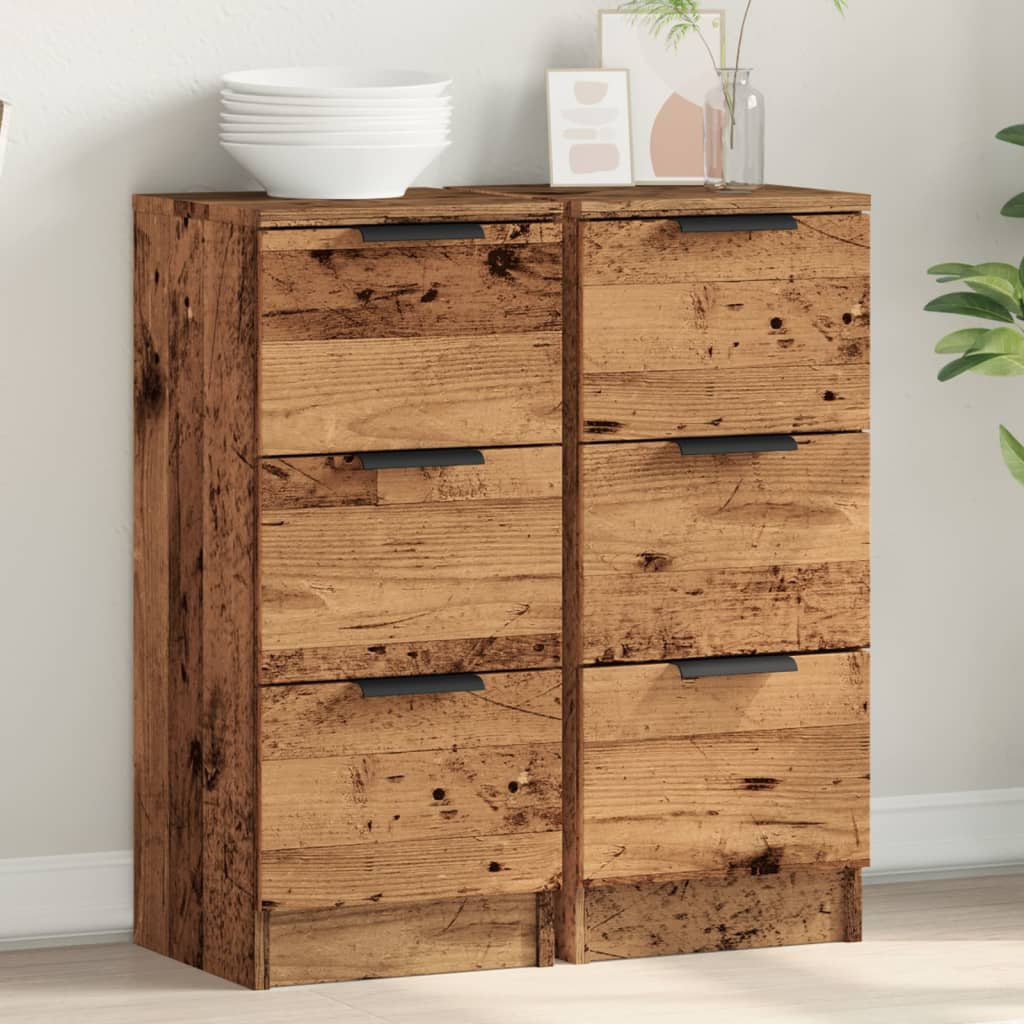 vidaXL Dressoir 30x30x70 cm bewerkt hout wit