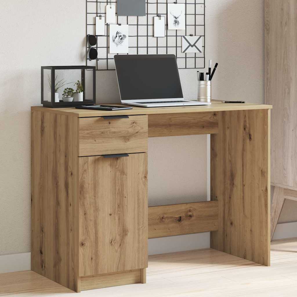 vidaXL Bureau 100x50x75 cm bewerkt hout wit