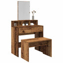 vidaXL Kaptafelkruk 70x35x45 cm bewerkt hout wit