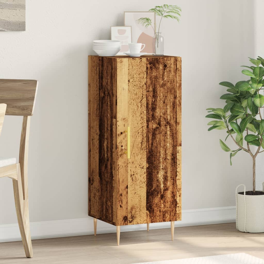 vidaXL Dressoir 34,5x34x90 cm bewerkt hout gerookt eiken