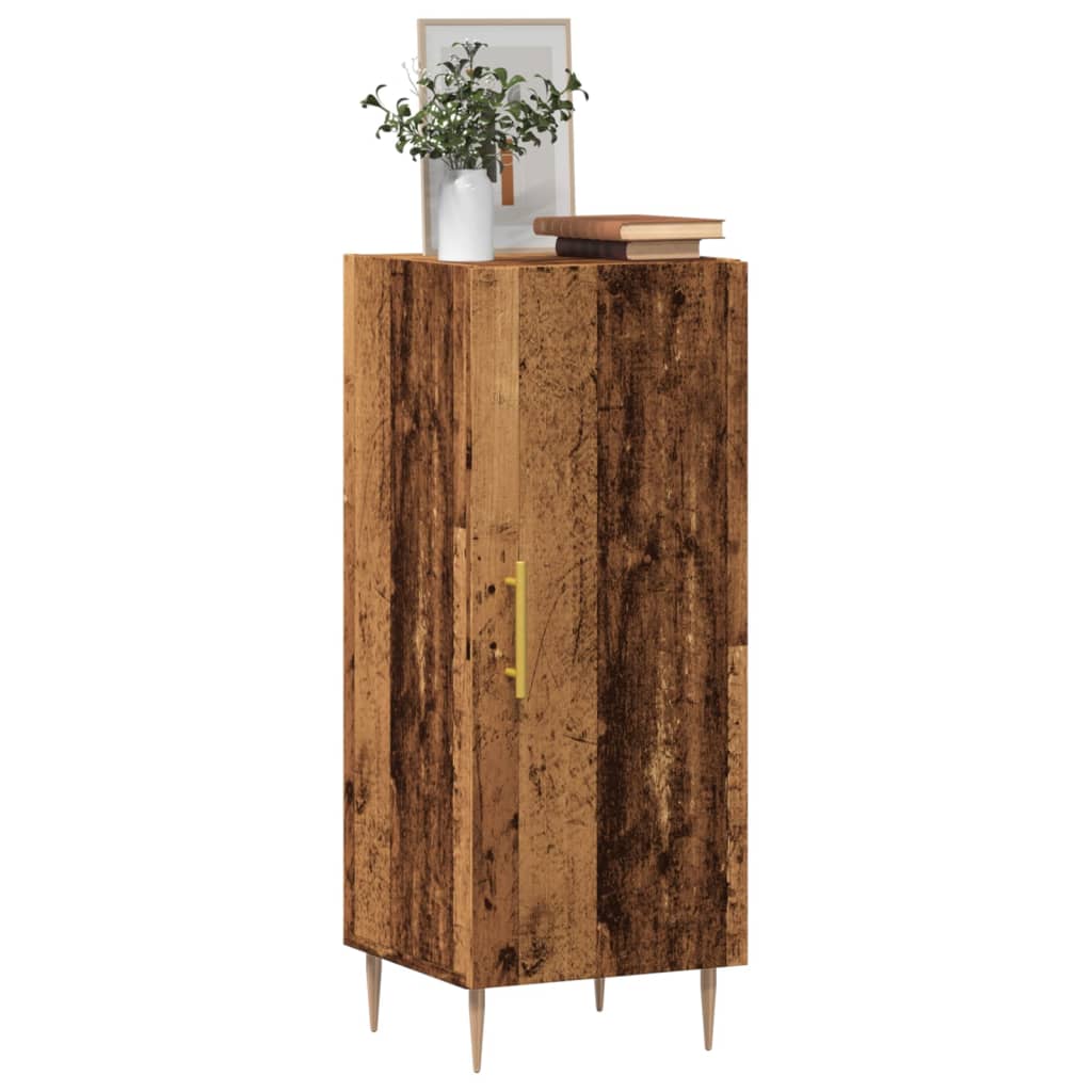 vidaXL Dressoir 34,5x34x90 cm bewerkt hout gerookt eiken