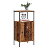 vidaXL Nachtkastje 41x31x80 cm bewerkt hout zwart