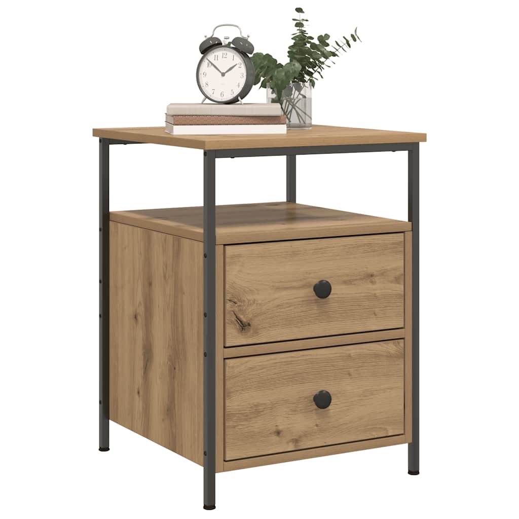 vidaXL Nightstand 44x45x60 cm engineered wood black
