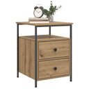 vidaXL Nightstand 44x45x60 cm engineered wood black