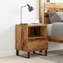 vidaXL Bedside Cabinet with Drawer Black Oak 40x35x50 cm Engineered Wood