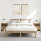 vidaXL Bedside Cabinet with Drawer Black Oak 40x35x50 cm Engineered Wood