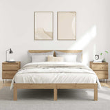 vidaXL Bedkast met lade Zwart Eiken 40 x 35 x 50 cm Bewerkt hout