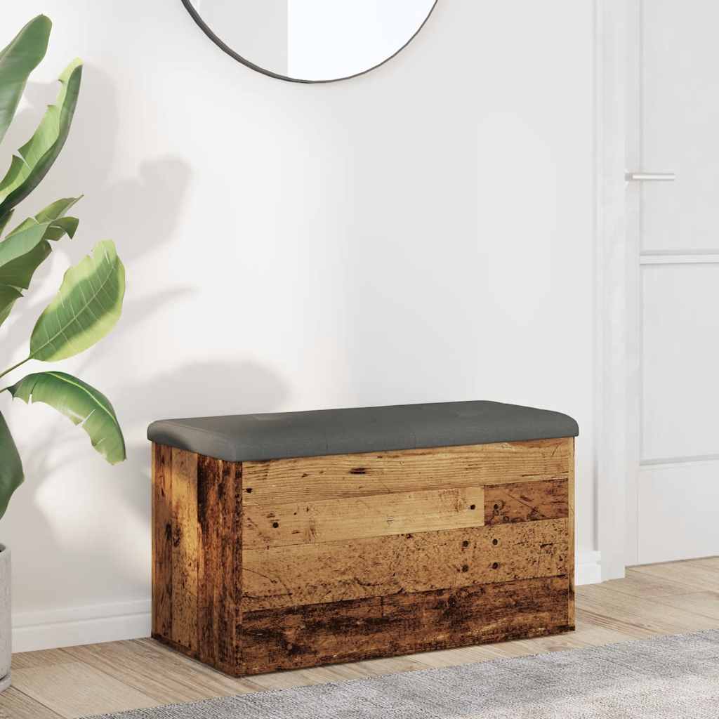 vidaXL Opbergbank Wit 42x42x45 cm Bewerkt Hout