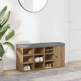 vidaXL Schoenenbank 102x32x50 cm bewerkt hout wit