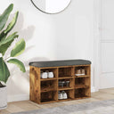 vidaXL Schoenenbank Wit 82x32x50 cm Bewerkt Hout