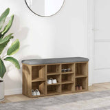 vidaXL Schoenenbank Wit 82x32x50 cm Bewerkt Hout