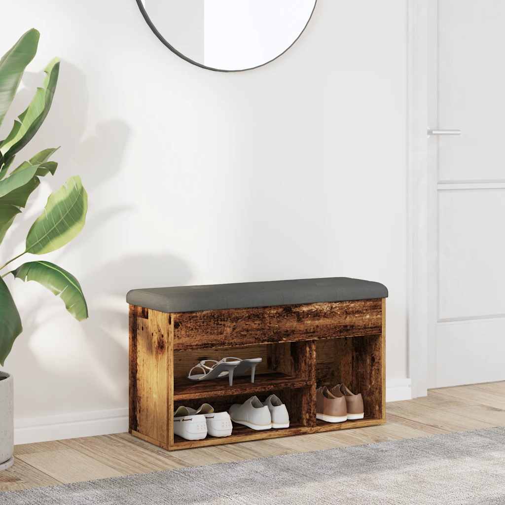 vidaXL Shoe Bench White 82x32x45.5 cm Engineered Wood