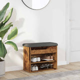 vidaXL Schoenenbank Wit 62x32x50 cm Bewerkt Hout