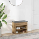 vidaXL Schoenenbank Wit 62x32x50 cm Bewerkt Hout