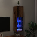 vidaXL TV Cabinets 2 pcs with LED lighting 30.5x30x60 cm white