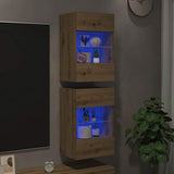 vidaXL TV Wandkast Oud Hout 98,5 x 30 x 60,5 cm Bewerkt hout