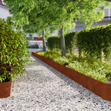 vidaXL Gazonranden 10 stuks 10x103 cm flexibel cortenstaal