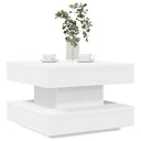 vidaXL Coffee table 360-degree rotating 90x90x34.5 cm white