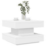 vidaXL Coffee table 360-degree rotating 90x90x34.5 cm white