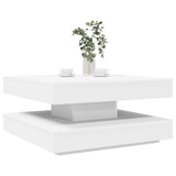vidaXL Coffee table 360-degree rotating 90x90x34.5 cm white