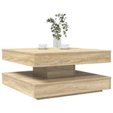 vidaXL Coffee table 360-degree rotating 90x90x34.5 cm white