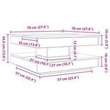 vidaXL Coffee table 360-degree rotating 90x90x34.5 cm white