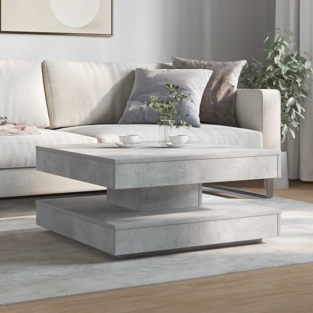 vidaXL Coffee table 360-degree rotating 90x90x34.5 cm white