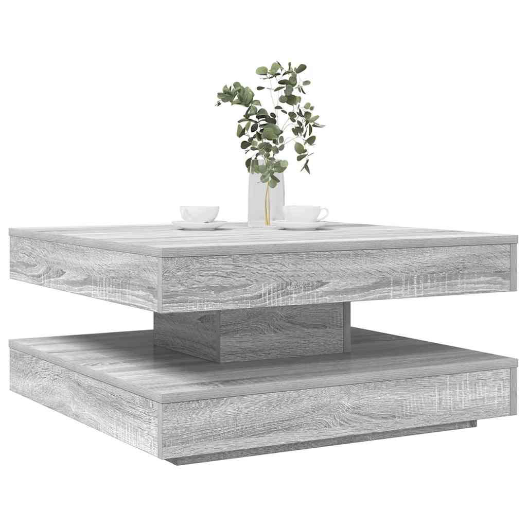 vidaXL Coffee table 360-degree rotating 90x90x34.5 cm white