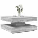vidaXL Coffee table 360-degree rotating 90x90x34.5 cm white