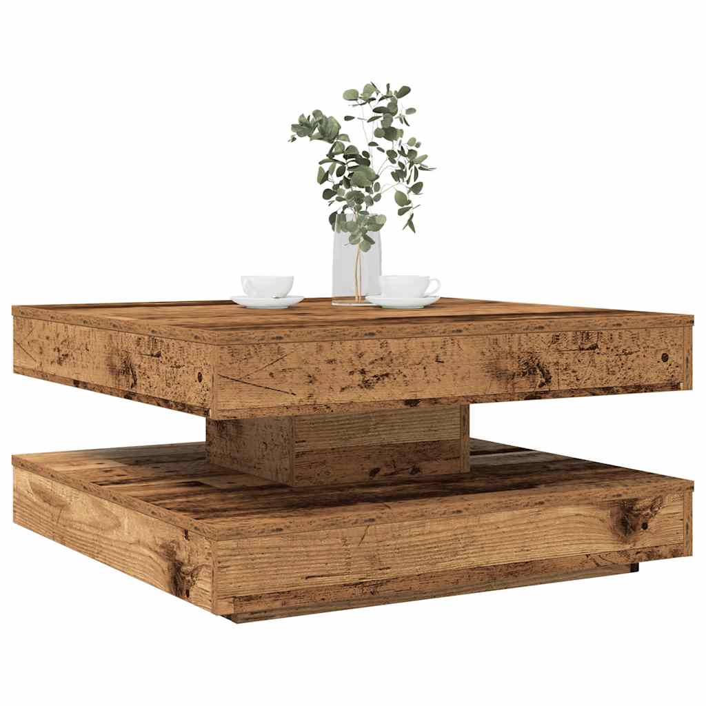 vidaXL Coffee table 360-degree rotating 90x90x34.5 cm white