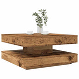 vidaXL Coffee table 360-degree rotating 90x90x34.5 cm white