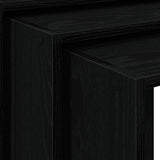 vidaXL 3-delige Tafeltjesset bewerkt hout zwart