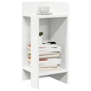 vidaXL Side table with shelf 25.5x27x60 cm white