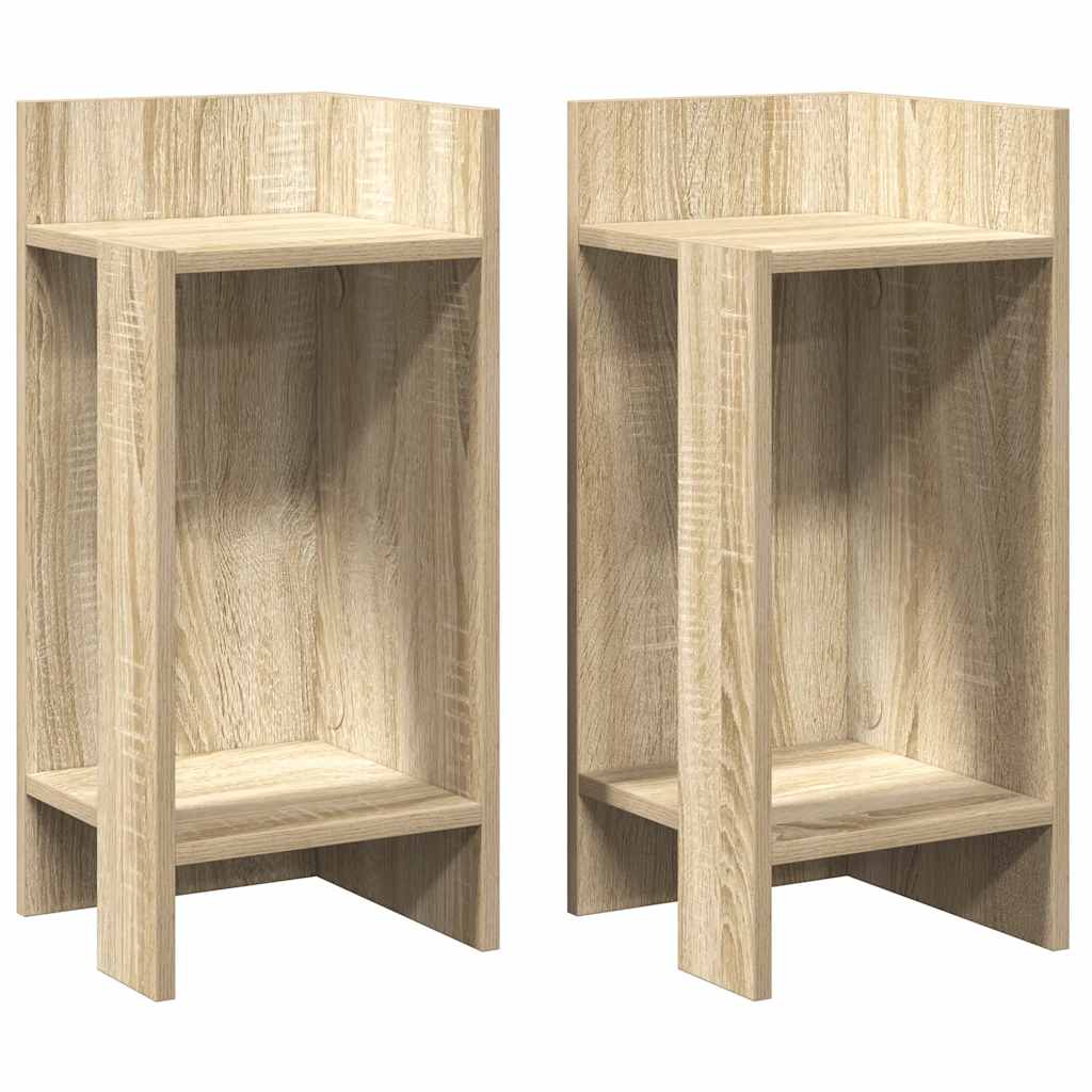 vidaXL Side table with shelf 25.5x27x60 cm white