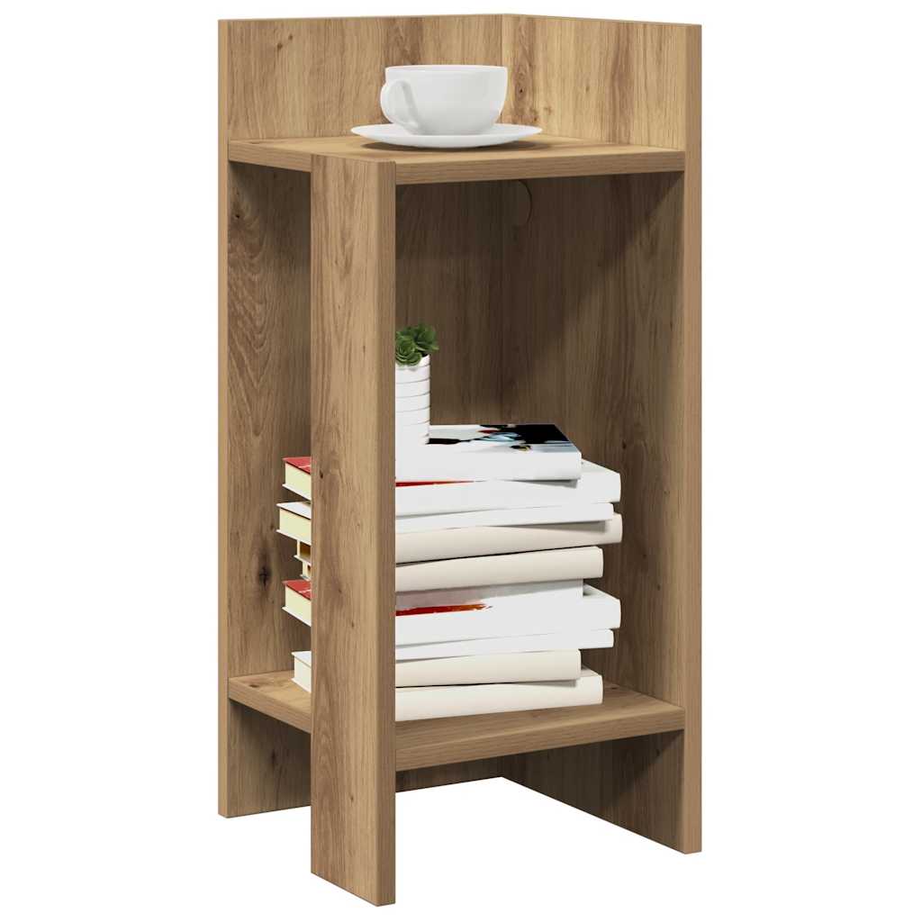 vidaXL Side table with shelf 25.5x27x60 cm white