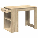 vidaXL Bureau met lade en plank 102x62x77,5 cm bewerkt hout wit