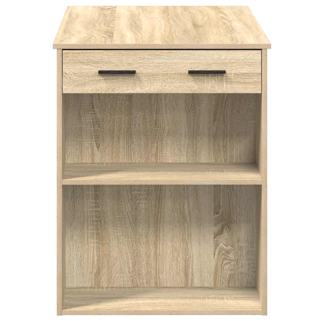 vidaXL Bureau met lade en plank 102x62x77,5 cm bewerkt hout wit