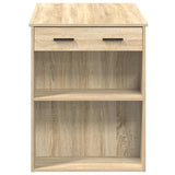 vidaXL Bureau met lade en plank 102x62x77,5 cm bewerkt hout wit