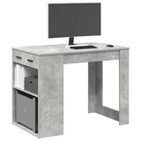 vidaXL Bureau met lade en plank 102x62x77,5 cm bewerkt hout wit
