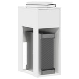 vidaXL Computertorenstandaard met lade 30x44x74 cm wit