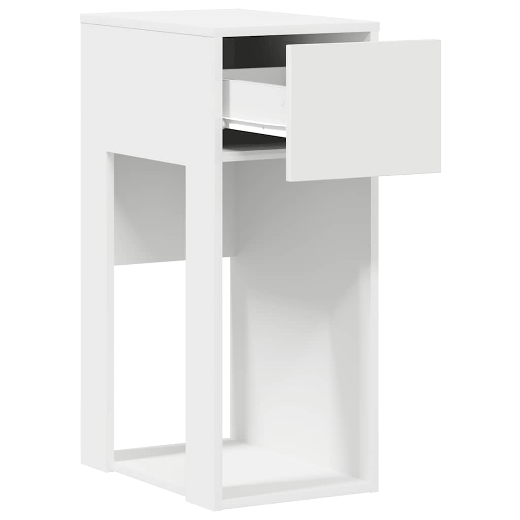 vidaXL Computertorenstandaard met lade 30x44x74 cm wit